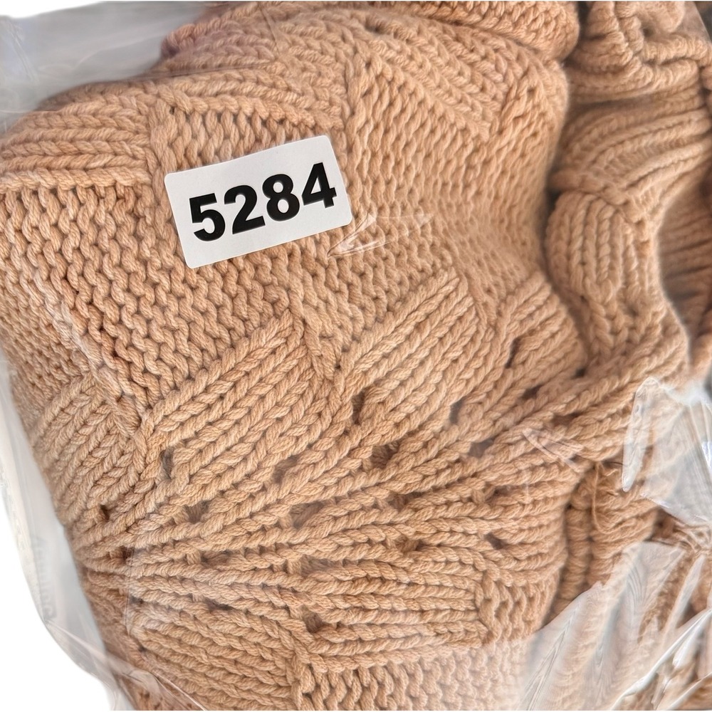 NEW NWT Free People Sweater Bell Song Beige Medium Sandcastle Knit Mock Neck - Picture 16 of 16